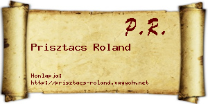 Prisztacs Roland névjegykártya